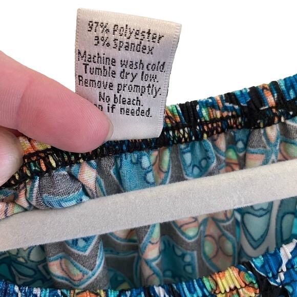 Win-Win Colorful 3/4 Sleeve Bell Sleeve Crew Neck Blouse Size S-M - Picture 6 of 6